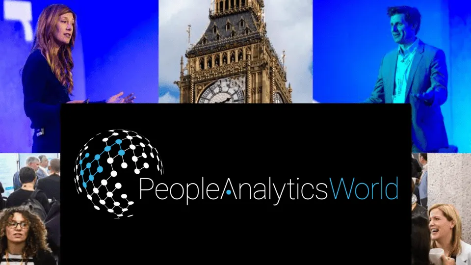 People Analytics World banner with speaker portraits and Big Ben