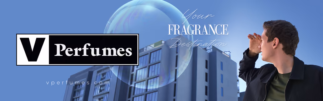 V perfume banner
