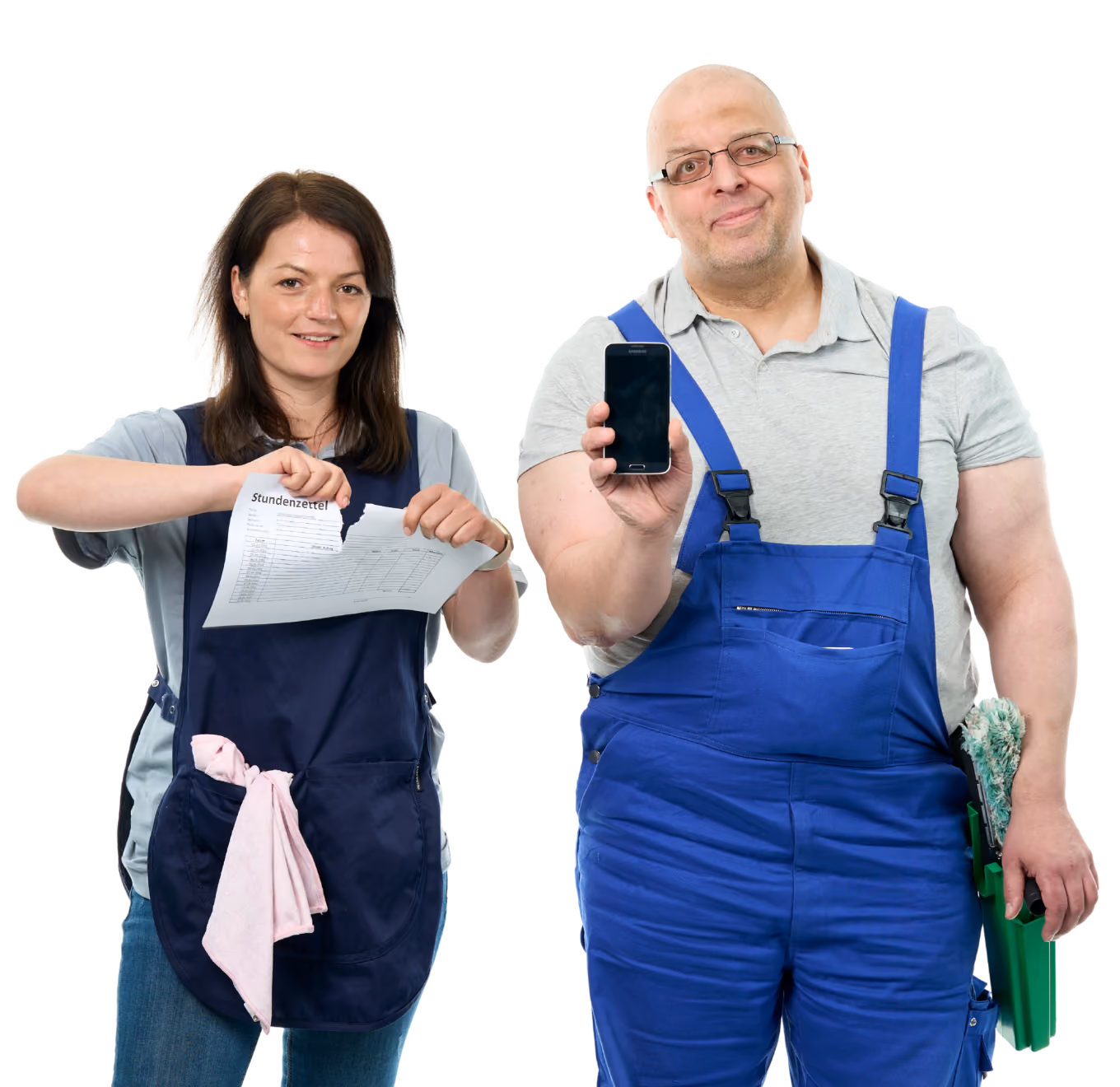 Reinigungskräfte erfassen ihre Zeit mit der Mendato-App