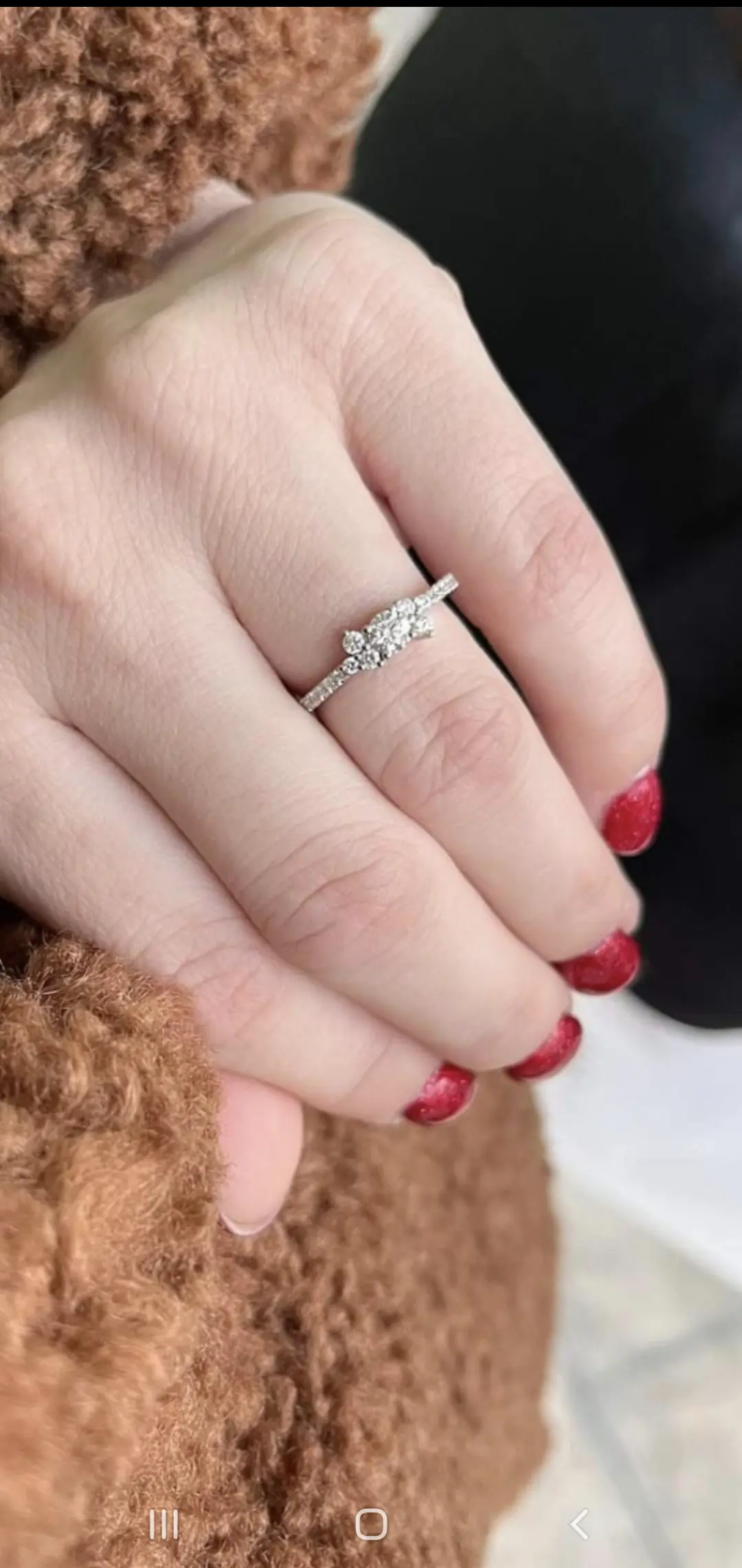 Création sur-mesure or blanc 18kt et diamants blancs taille ronds brillants