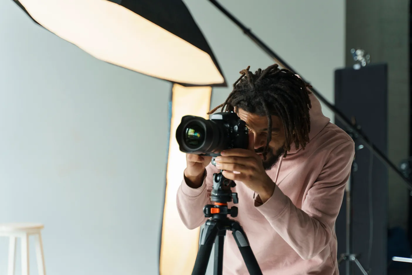 Photographe professionnel en action