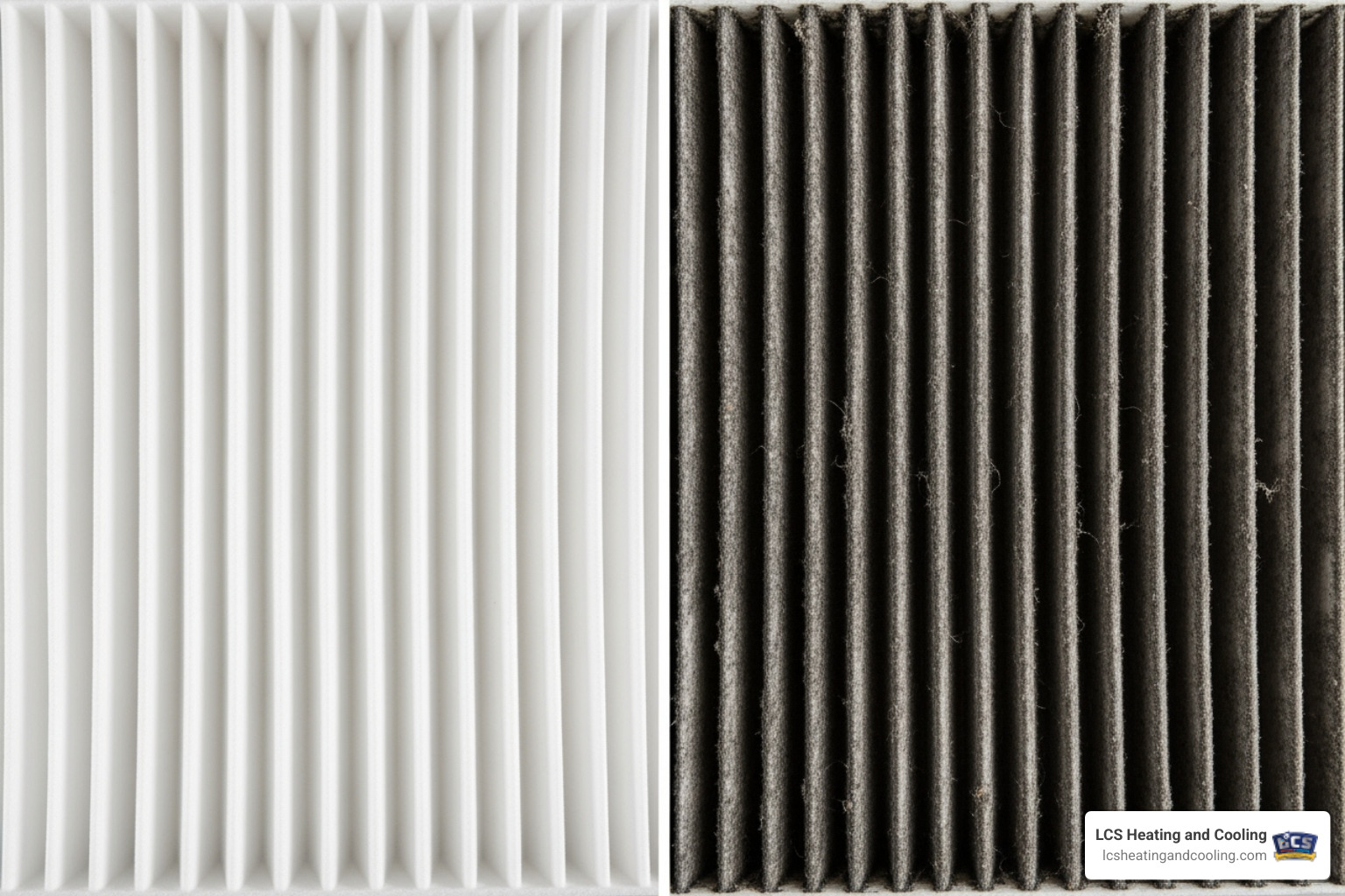 clean vs dirty furnace air filter - residential furnace repair
