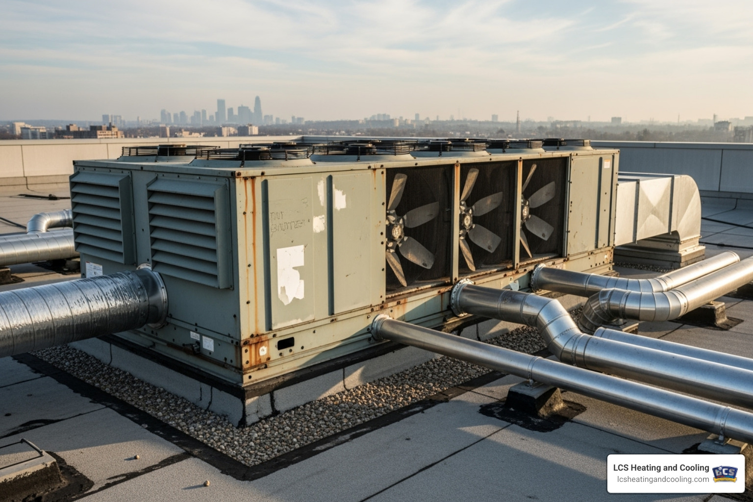 large commercial rooftop AC unit - commercial ac repair indianapolis