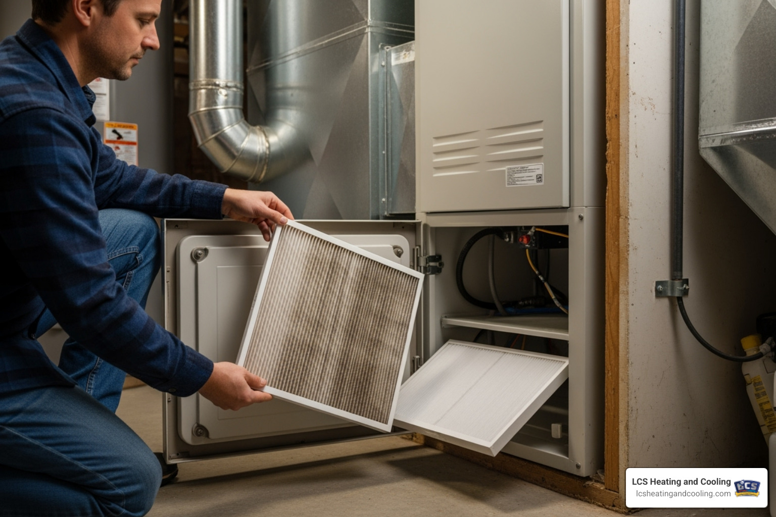 a homeowner replacing a dirty air filter - ac not cooling fishers in a homeowner replacing a dirty air filter - ac not cooling fishers in