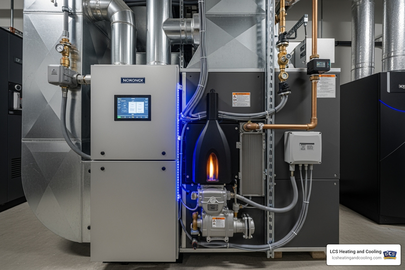 A new, high-efficiency commercial furnace unit - Furnace repair Zionsville IN