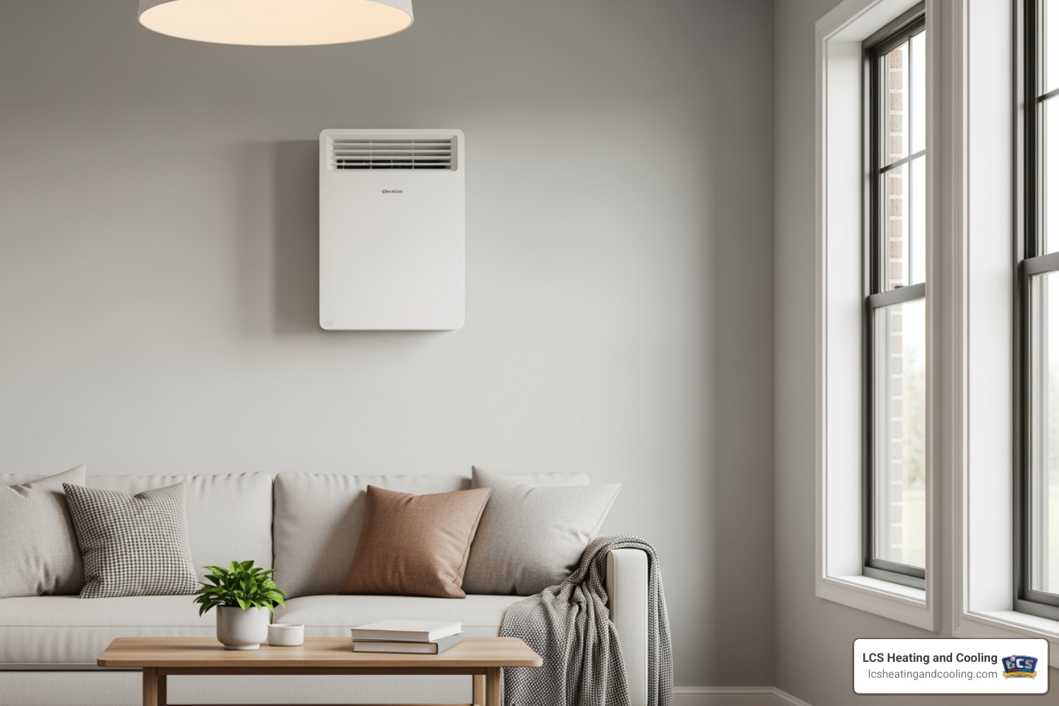 Ductless mini-split unit on a wall - hvac fishers Ductless mini-split unit on a wall - hvac fishers