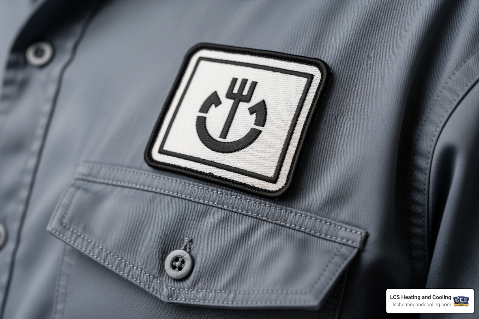 a technician's patch showing a certification logo like NATE - certified commercial hvac system technician in geist in a technician's patch showing a certification logo like NATE - certified commercial hvac system technician in geist in