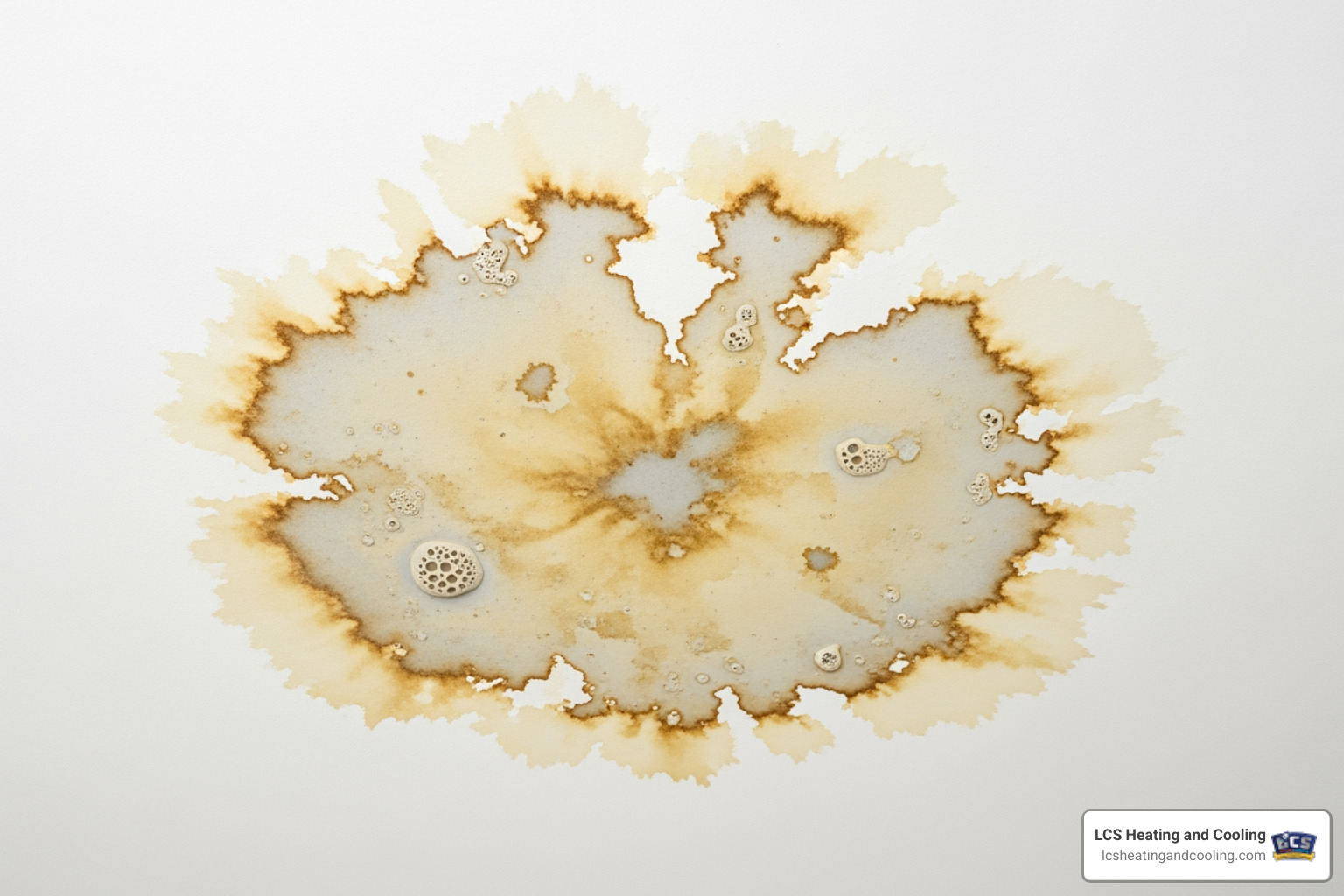 water stains on a ceiling below an attic air handler - heat pump leaking water in greenwood in water stains on a ceiling below an attic air handler - heat pump leaking water in greenwood in