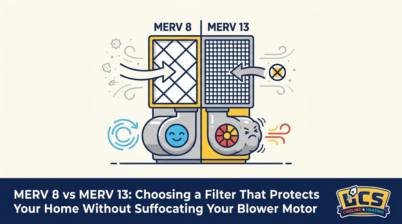 MERV 8 vs MERV 13: Choosing a Filter That Protects Your Home Without Suffocating Your Blower Motor