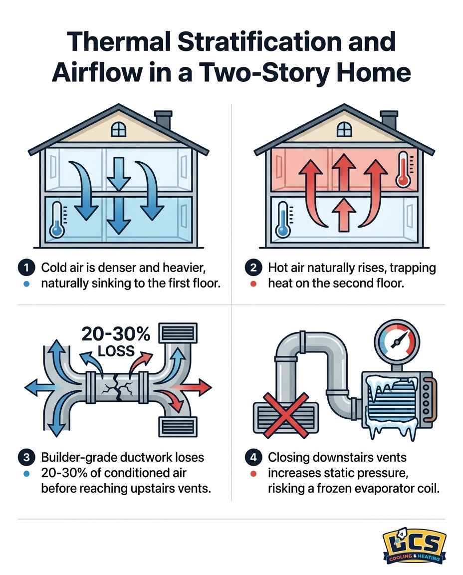 Thermal Stratification and Airflow in a Two-Story Home