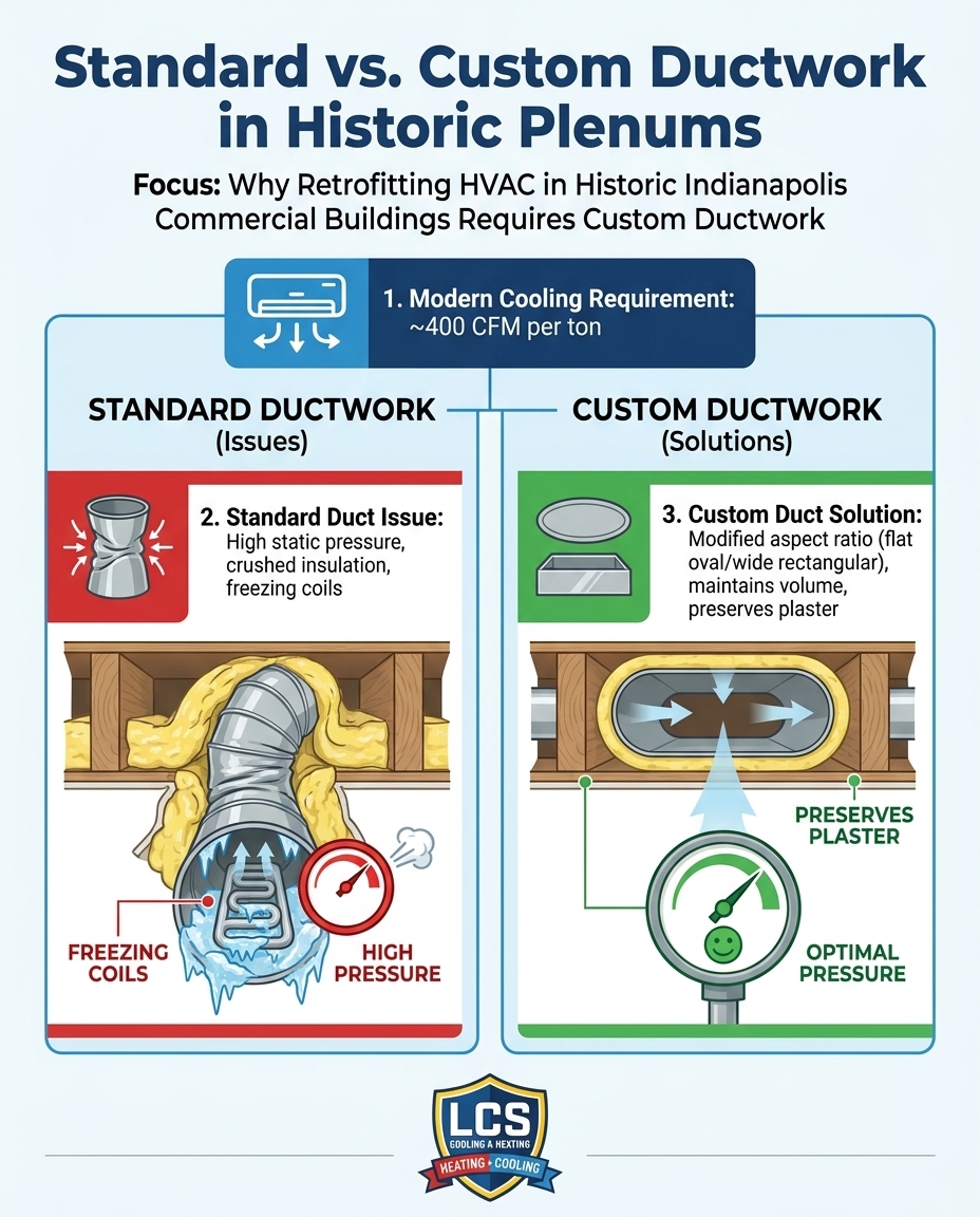 Standard vs. Custom Ductwork in Historic Plenums