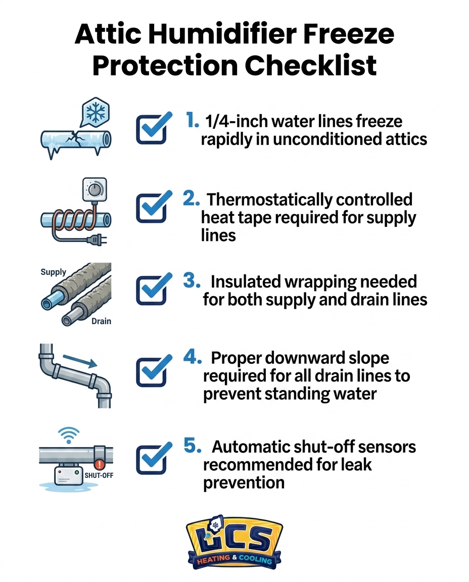 Attic Humidifier Freeze Protection Checklist