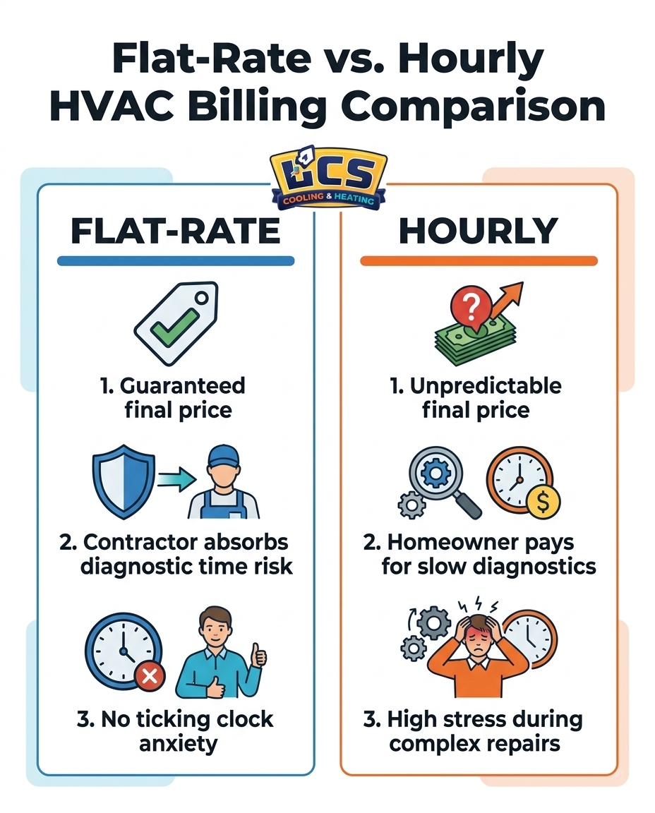 Flat-Rate vs. Hourly HVAC Billing Comparison