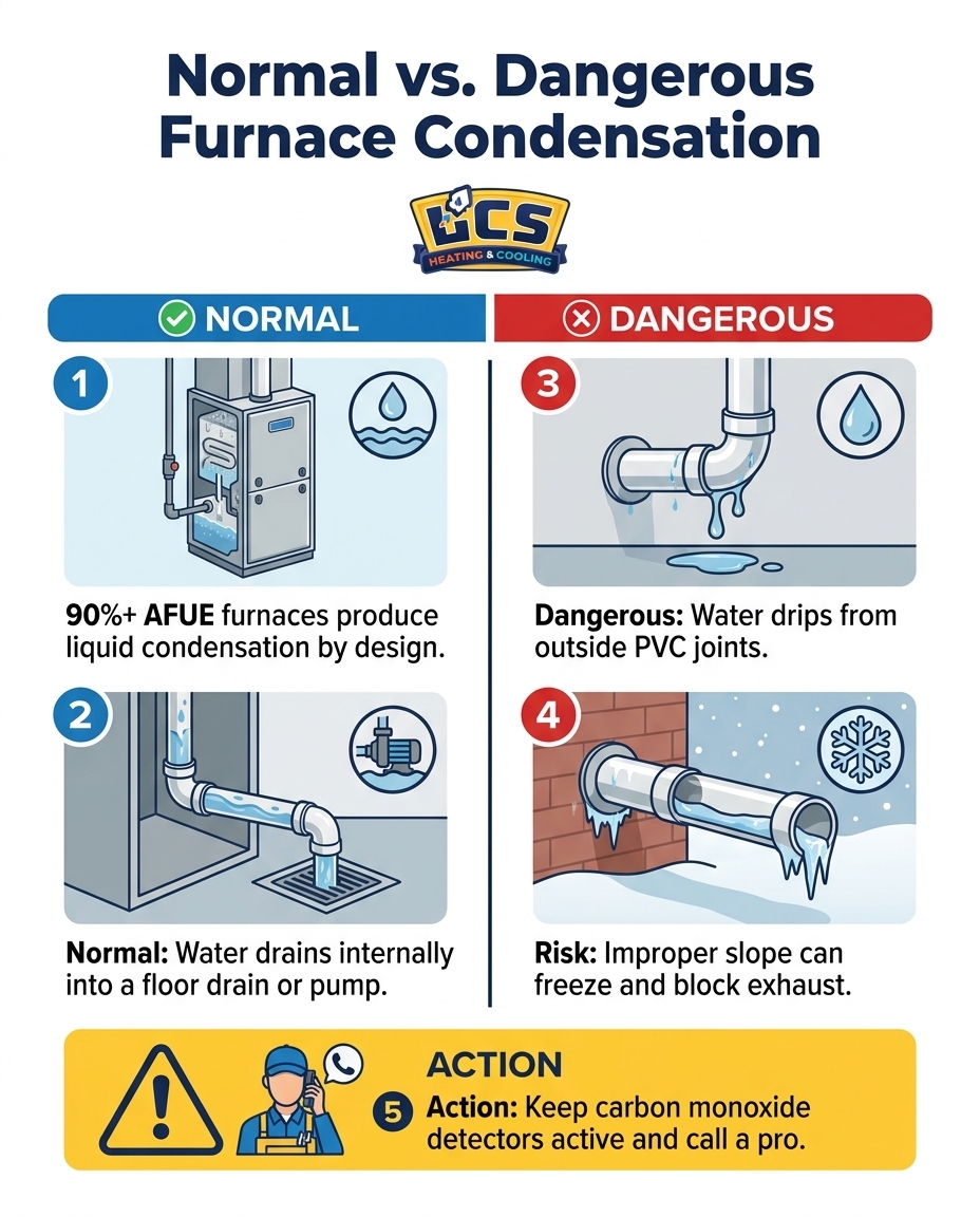 Normal vs. Dangerous Furnace Condensation