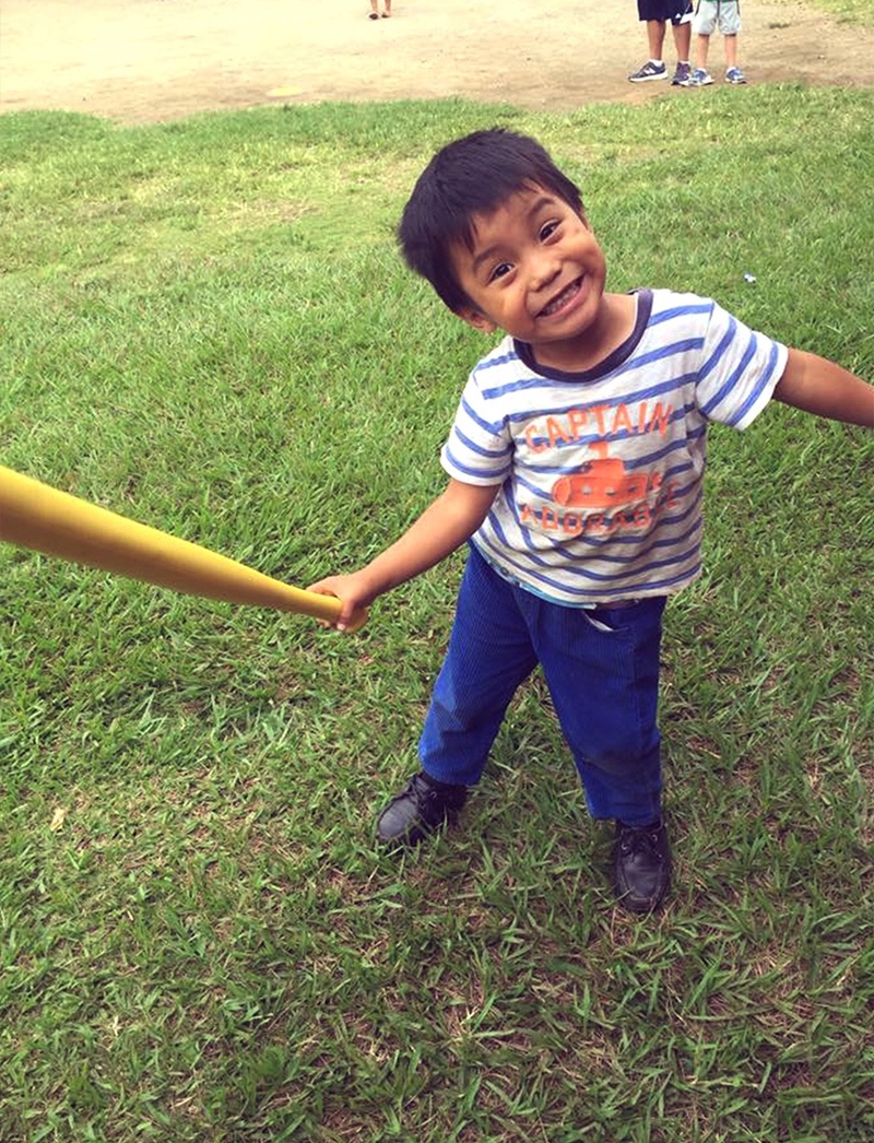 Kid posing for the camera in Guatemala. 
