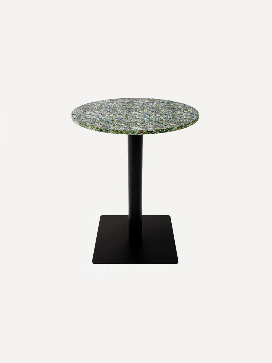 Sustainable Pillar Dining Table featuring a minimalist design