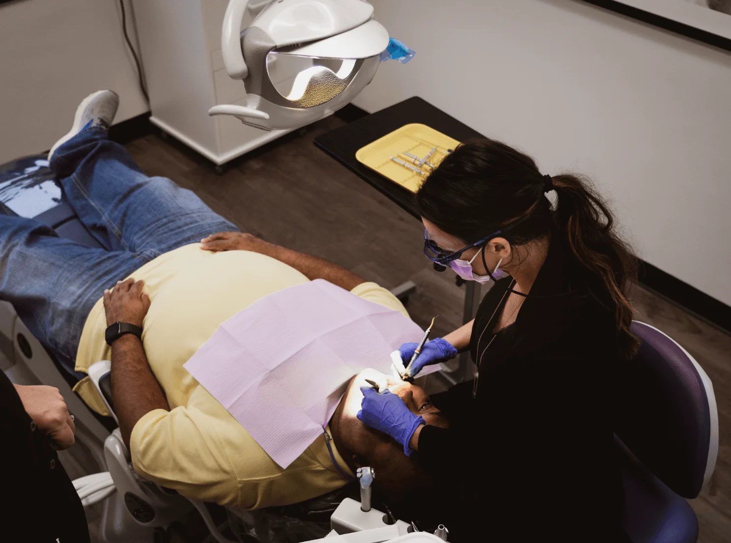 Patient receiving veneers in Clarksville, TN.