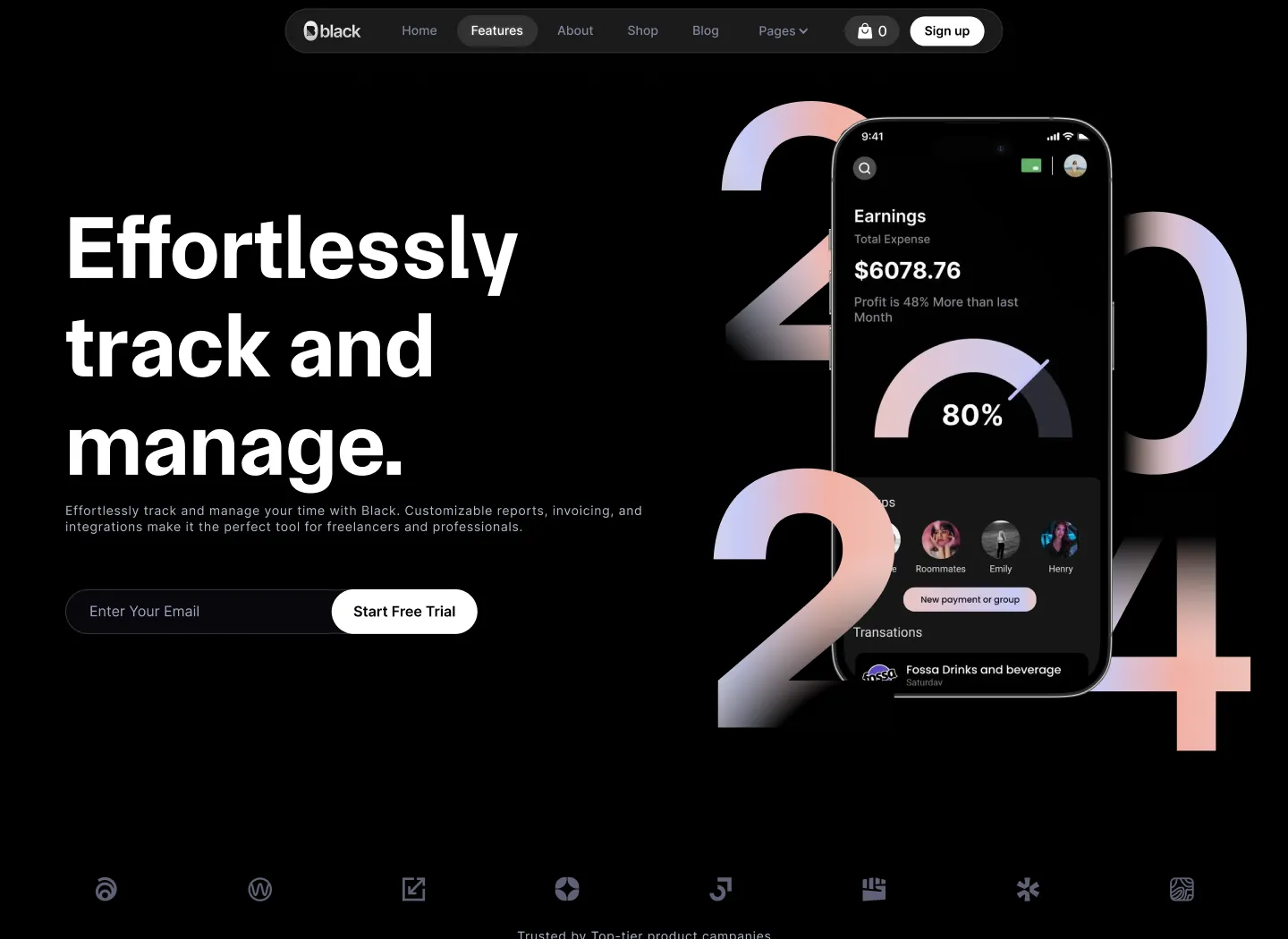 App Webflow Template -
Black Zero - Created by Wedoflow.com and Azwedo.com