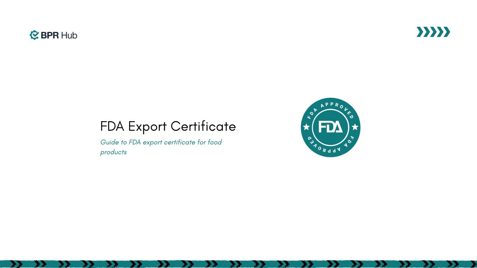FDA export certificate