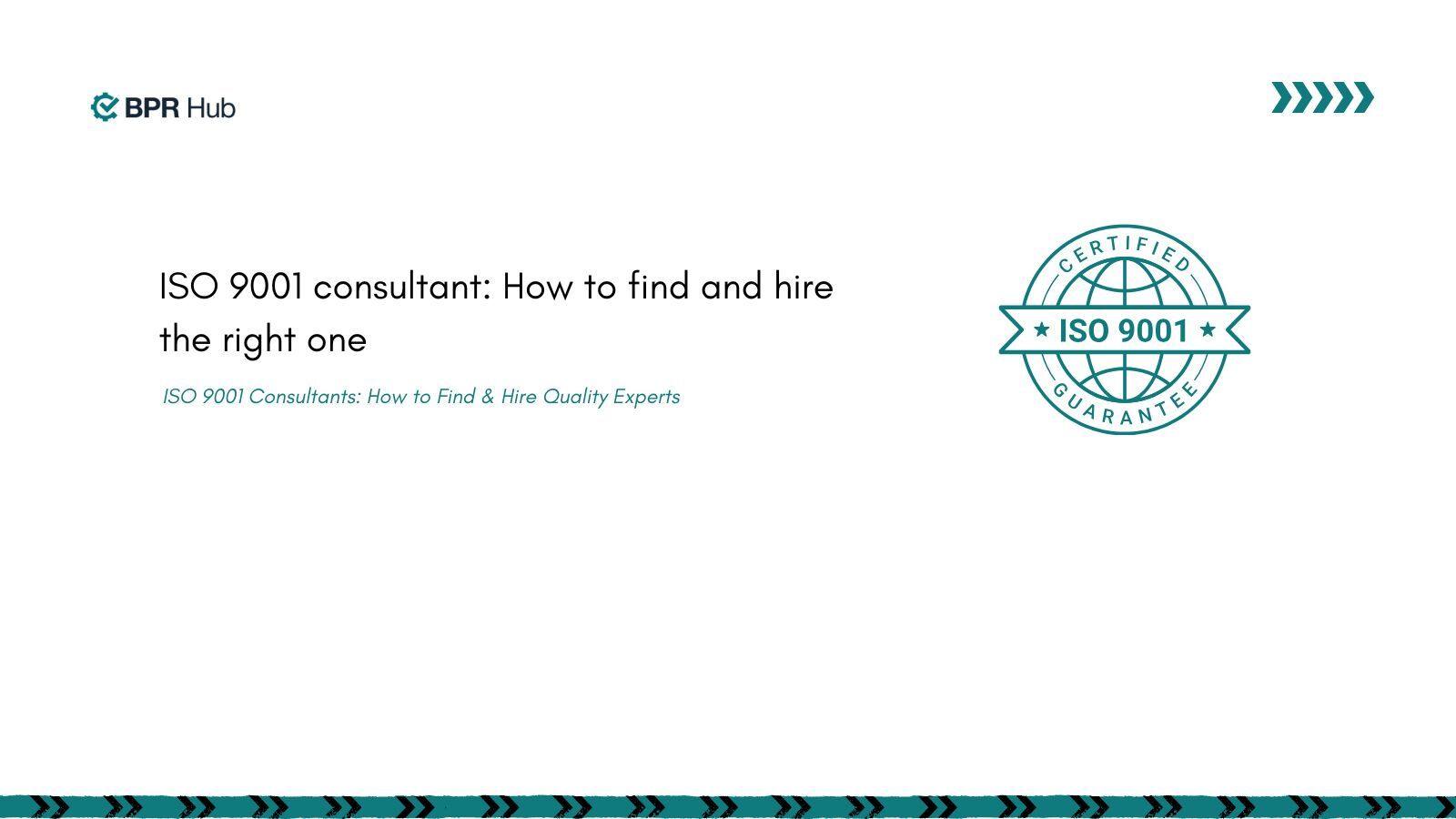 ISO 9001 consultant