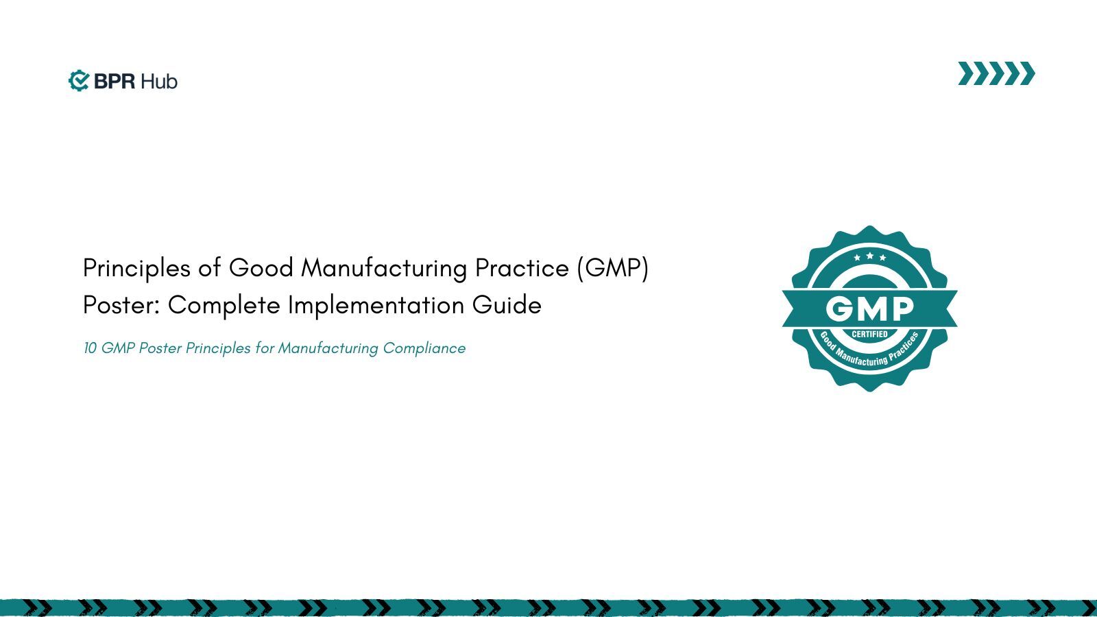 Principles of Good Manufacturing Practice