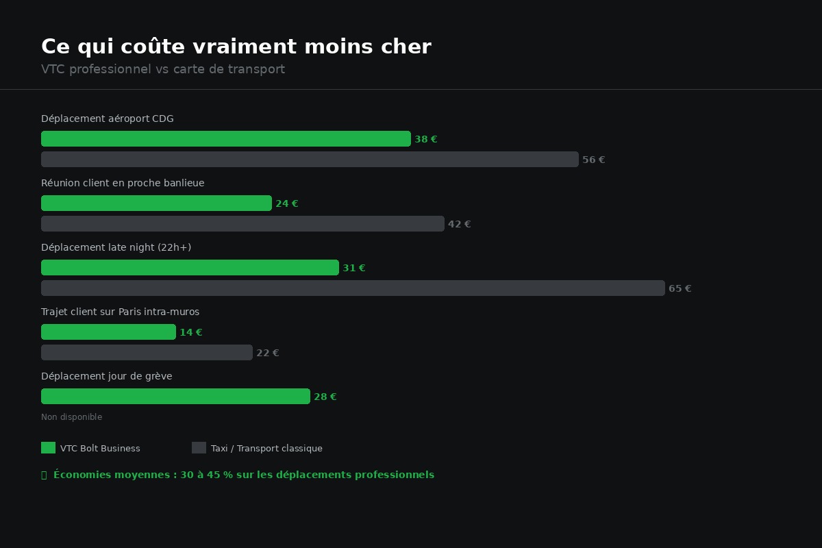 VTC professionnel vs carte transport — analyse des coûts