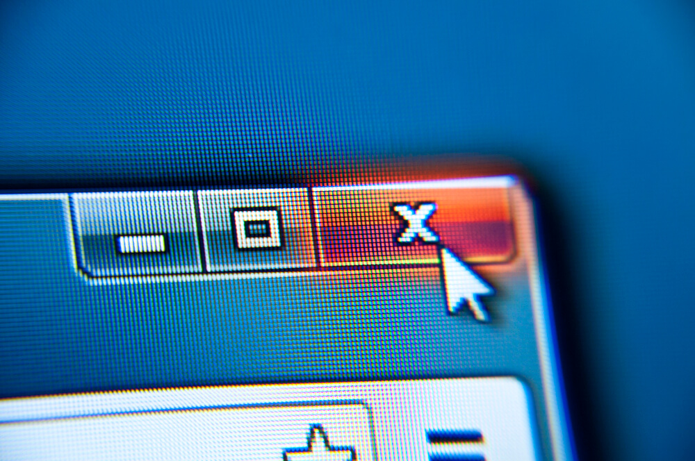 Exit computer buttons.