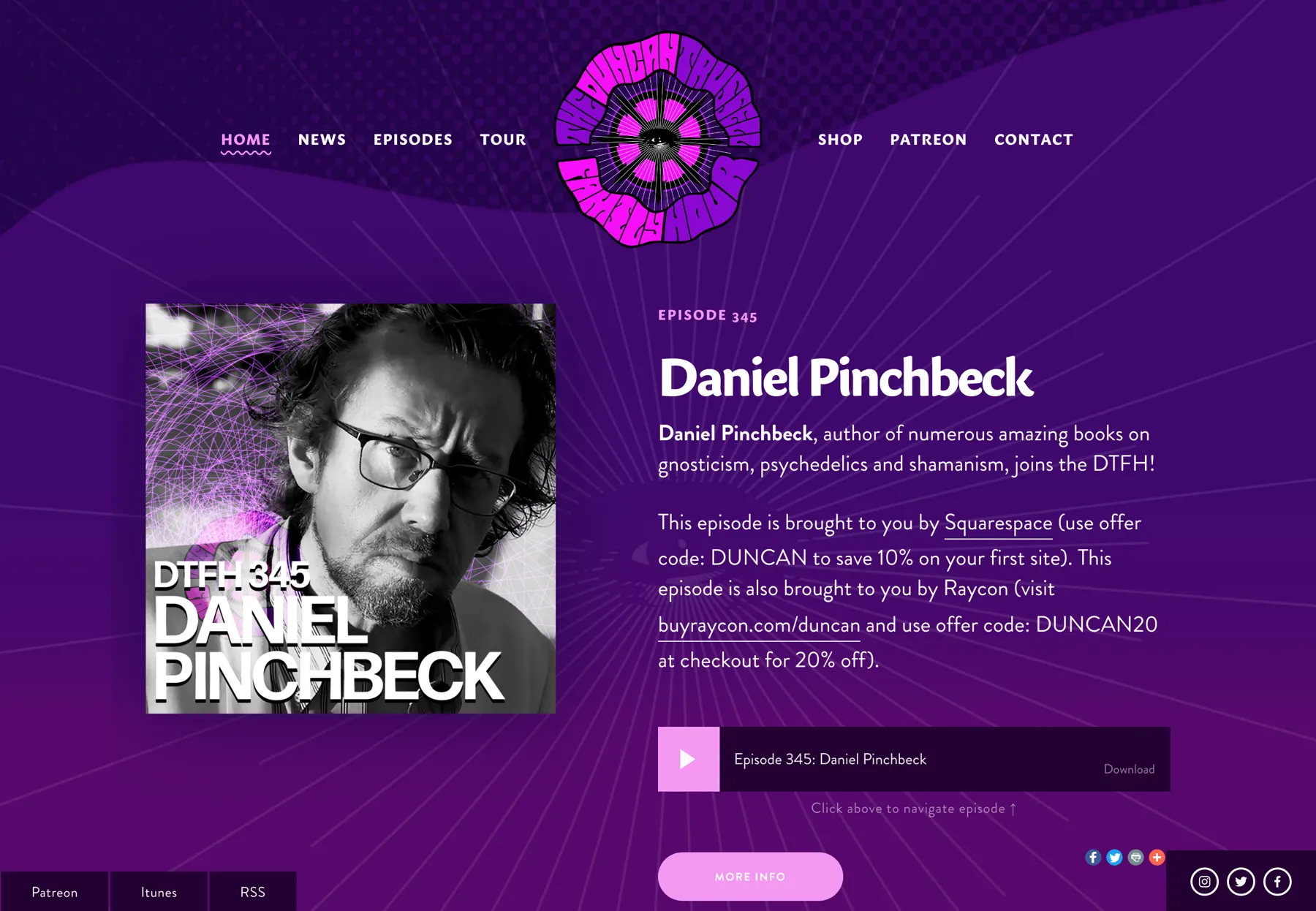 Duncan Trusell's podcast website