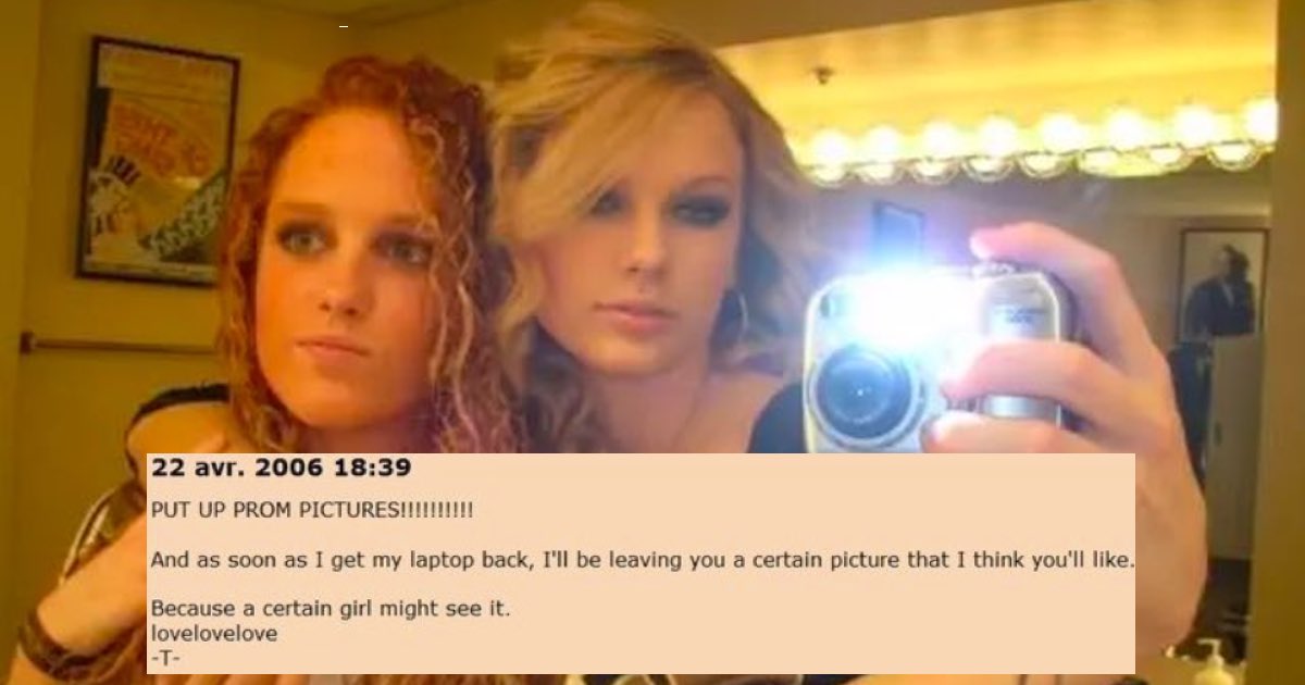 Taylor Swift Myspace interaction with a fan.
