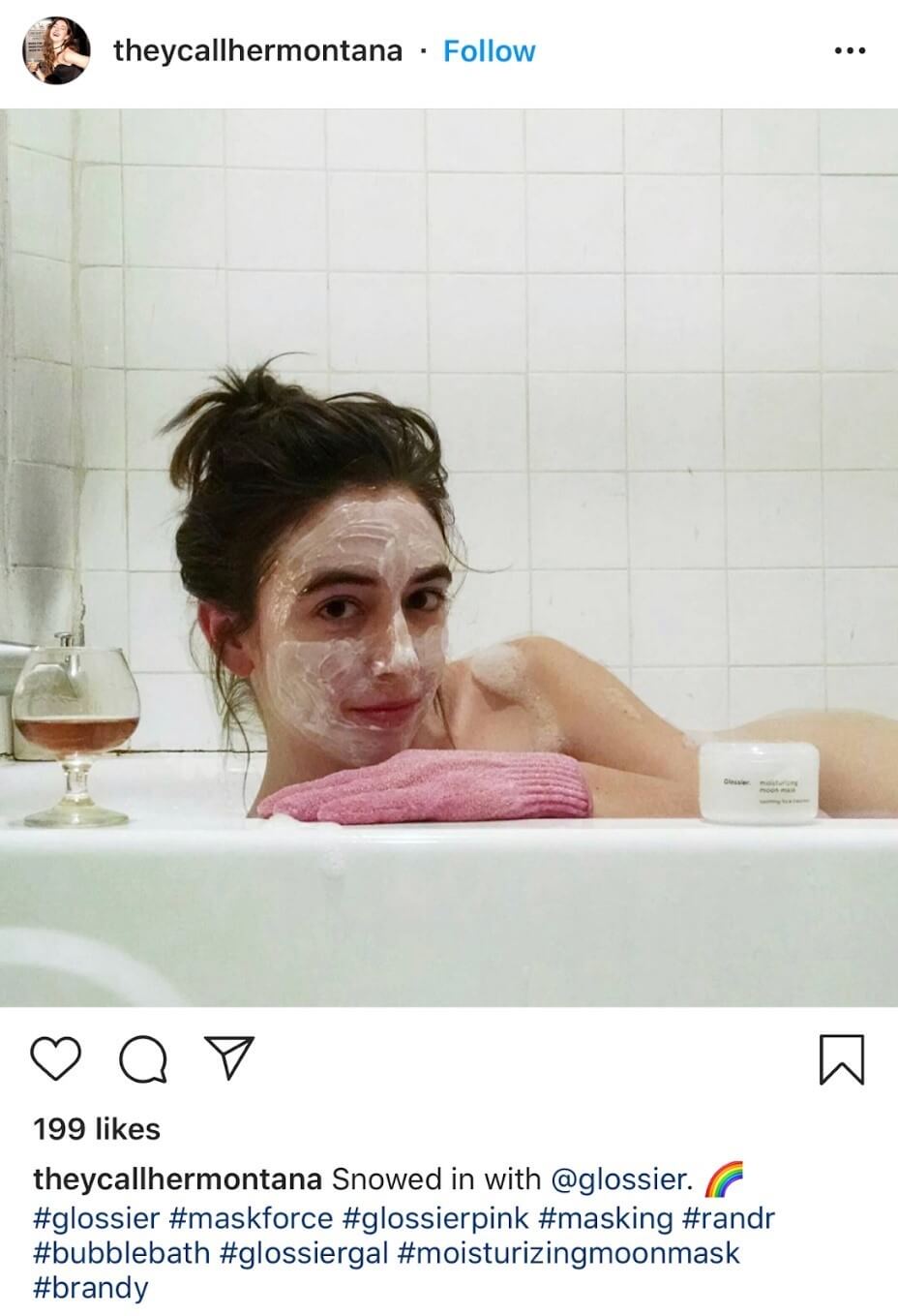 Glossier marketing campaign.