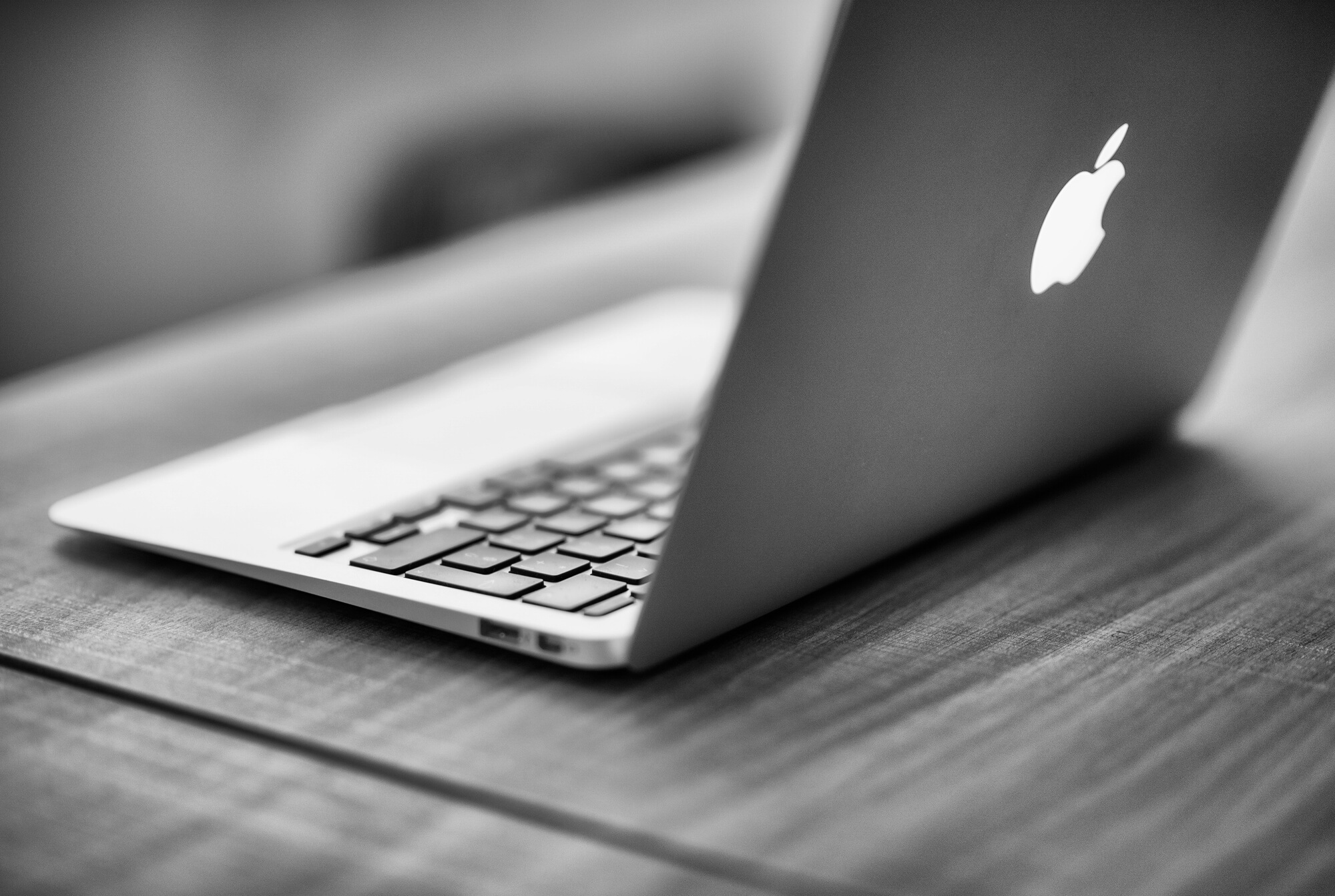 Apple macbook rear view