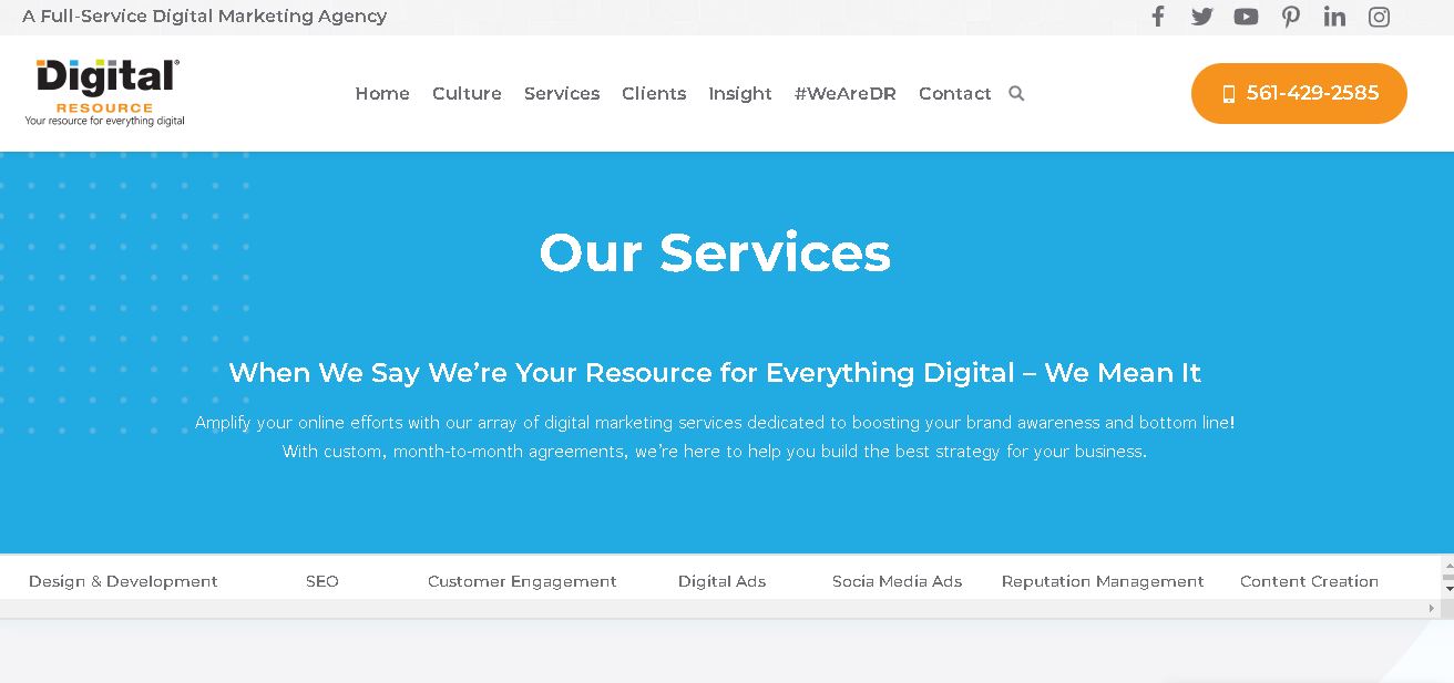 website services page