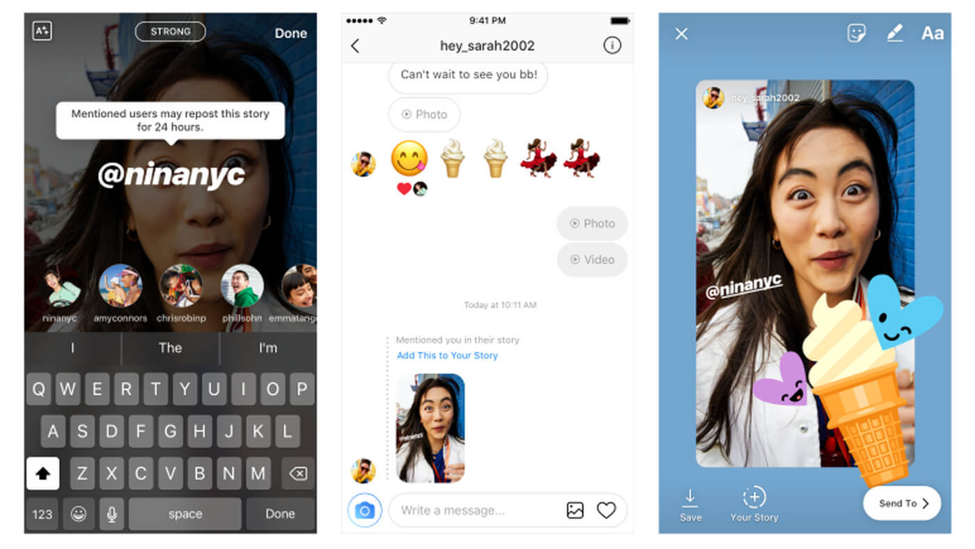instagram story mention feature