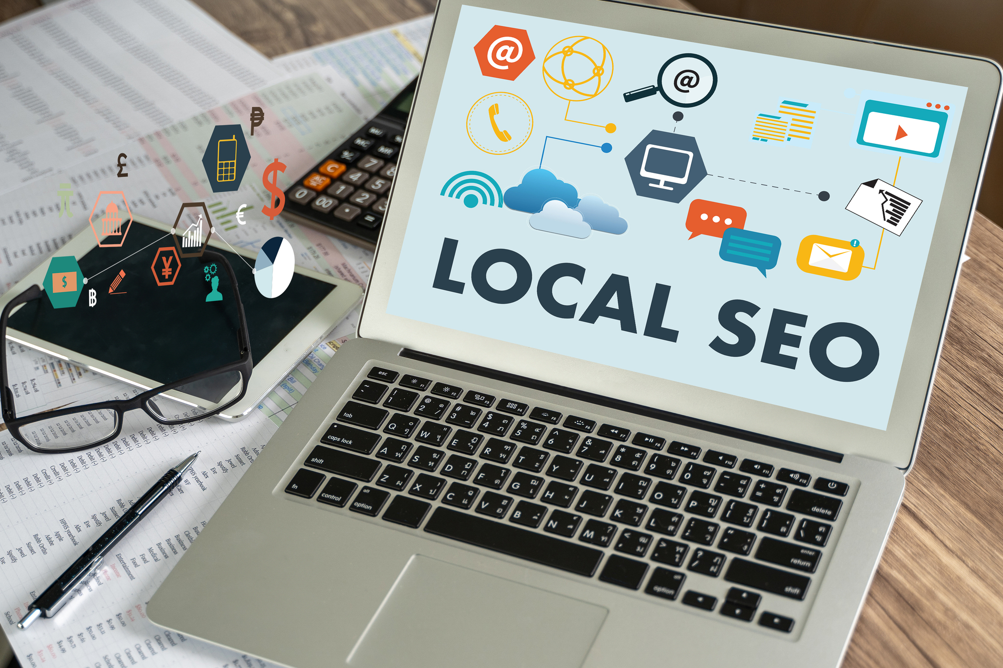 local SEO concept on laptop