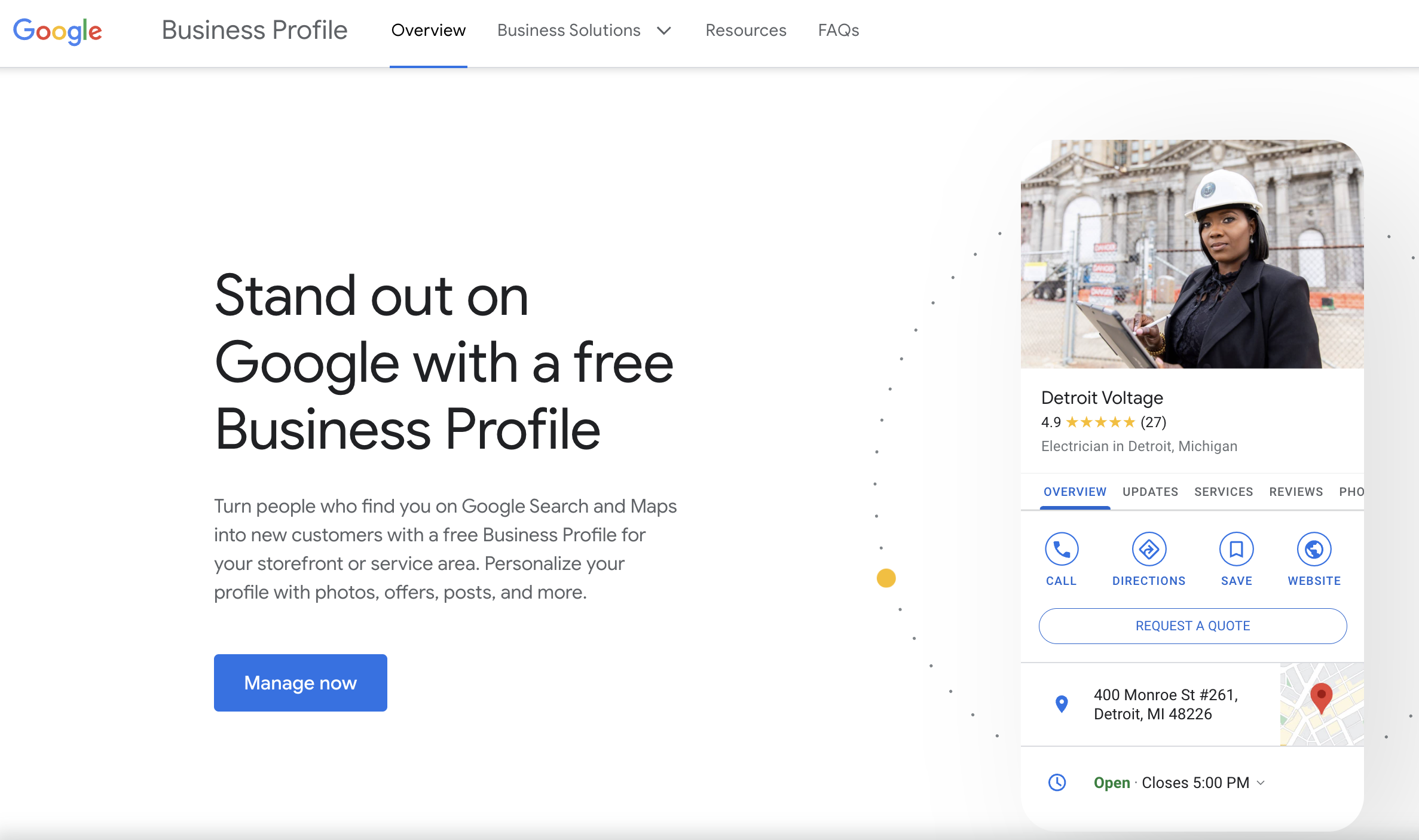 Google Business Profile Homepage