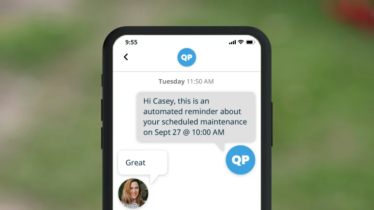 sample automated text reminder
