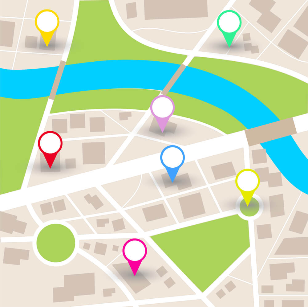 local seo pins on google map 