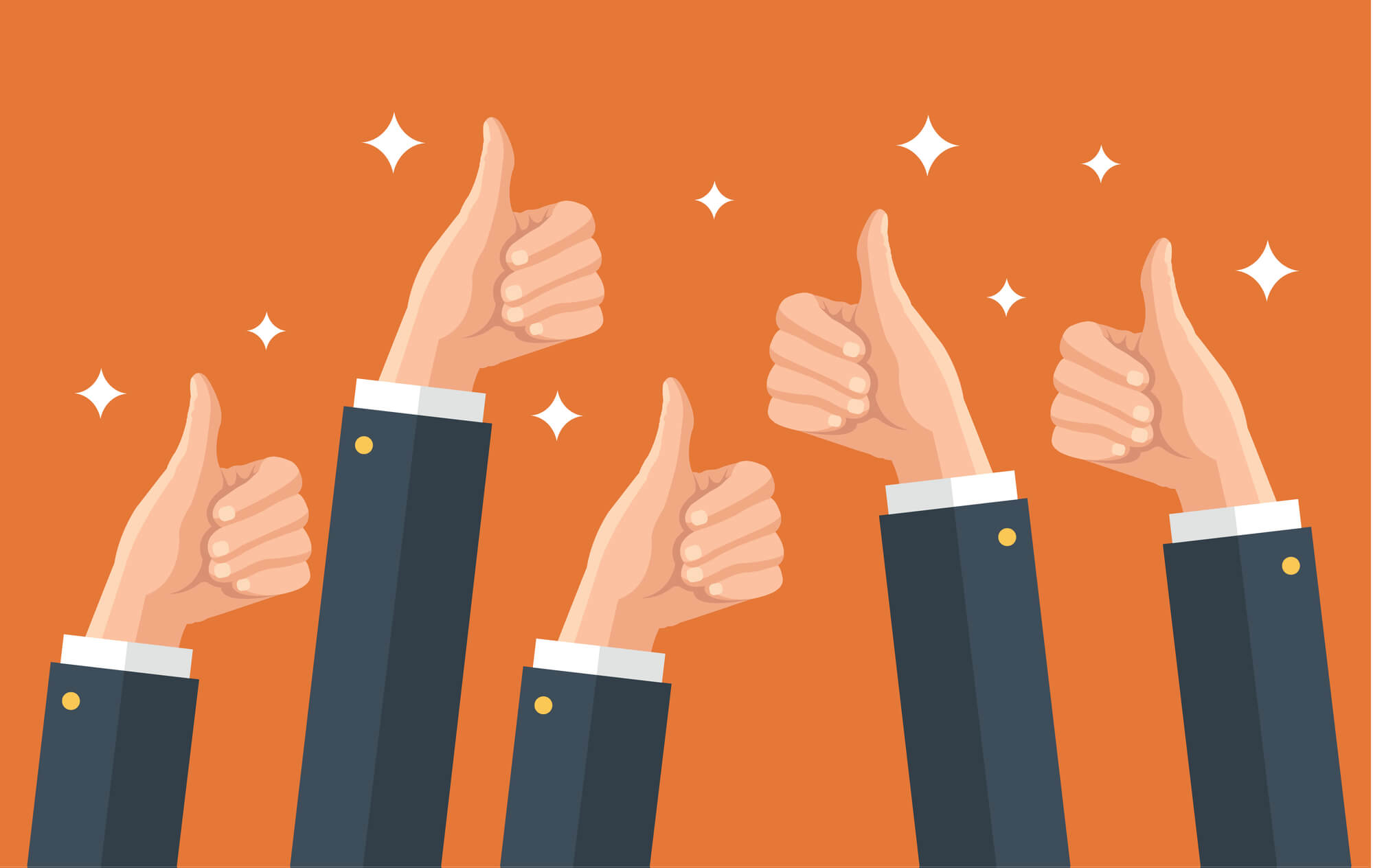 businessmen thumbs up miami web design