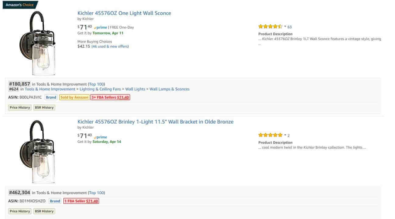 sample amazon duplicate listing