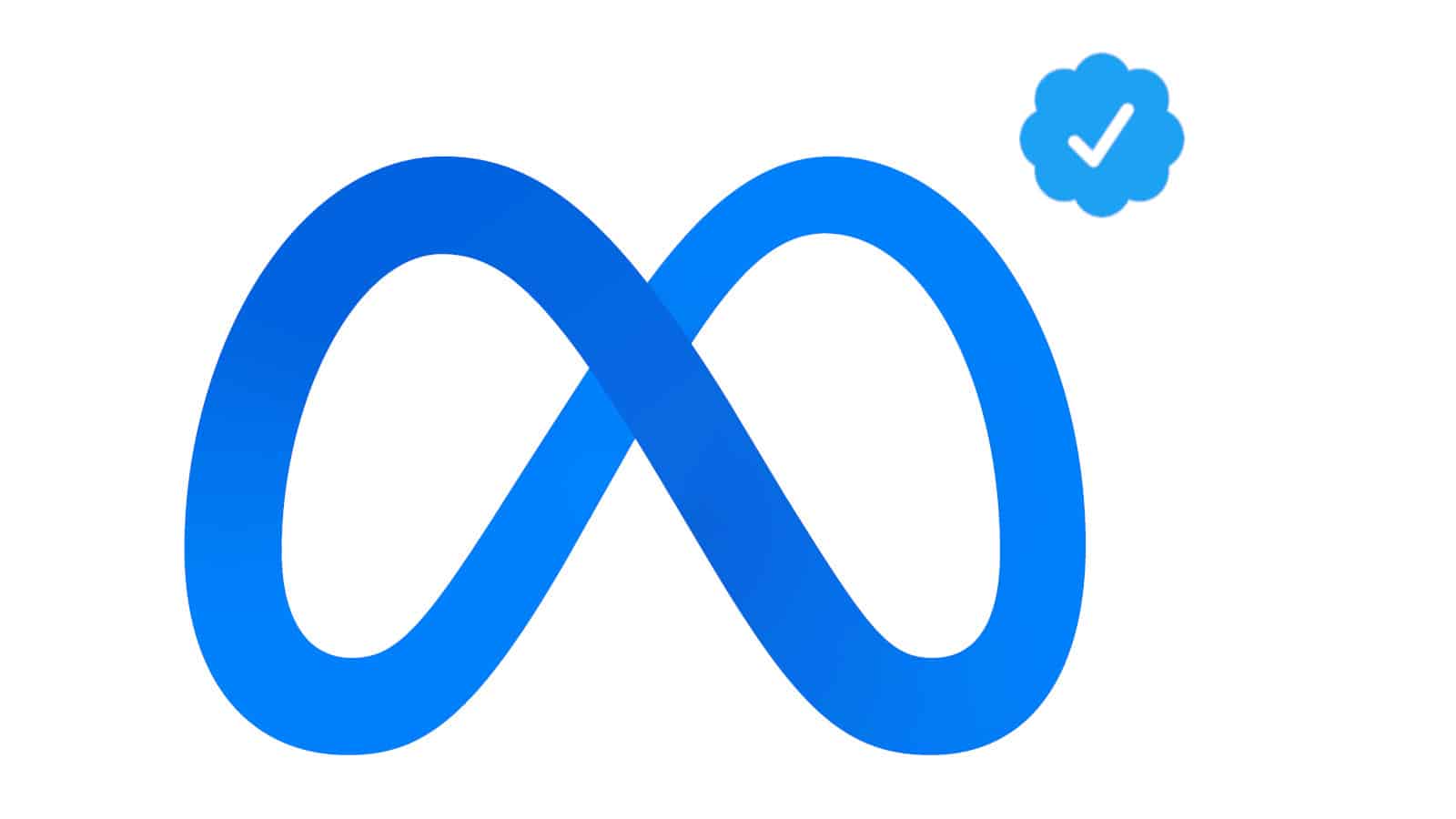 meta logo with blue check mark