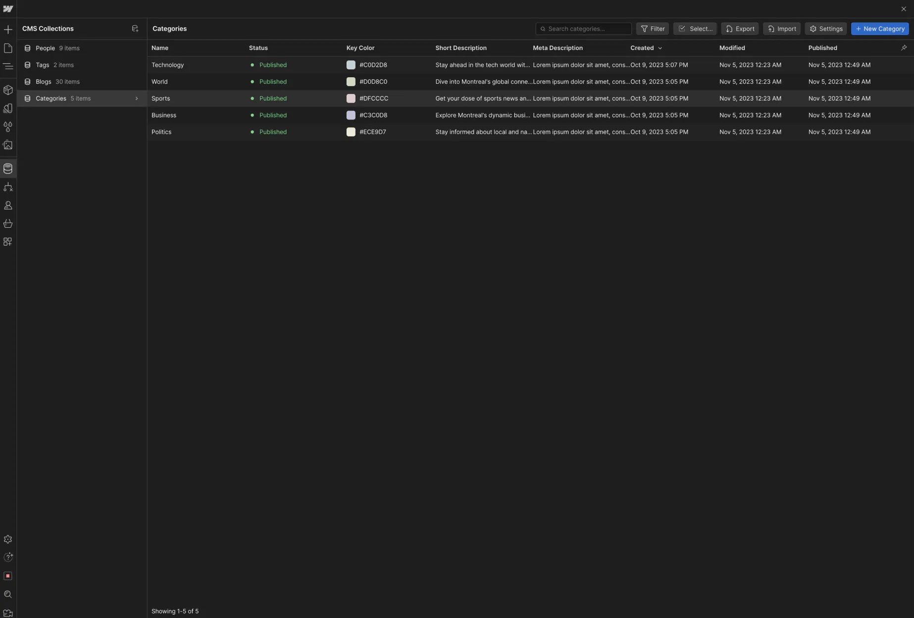 1. Find CMS collection