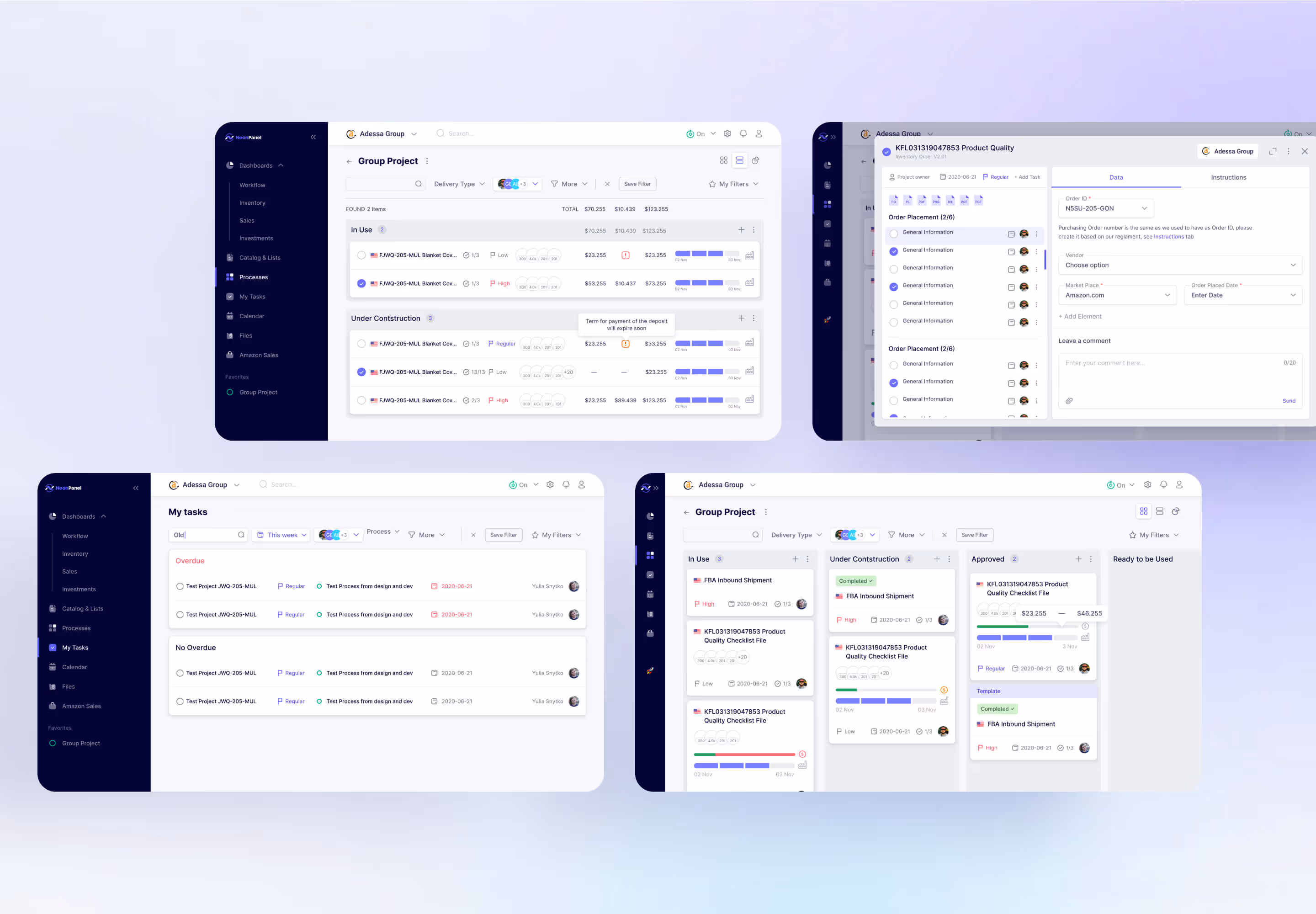 amazon management system web app redesign 