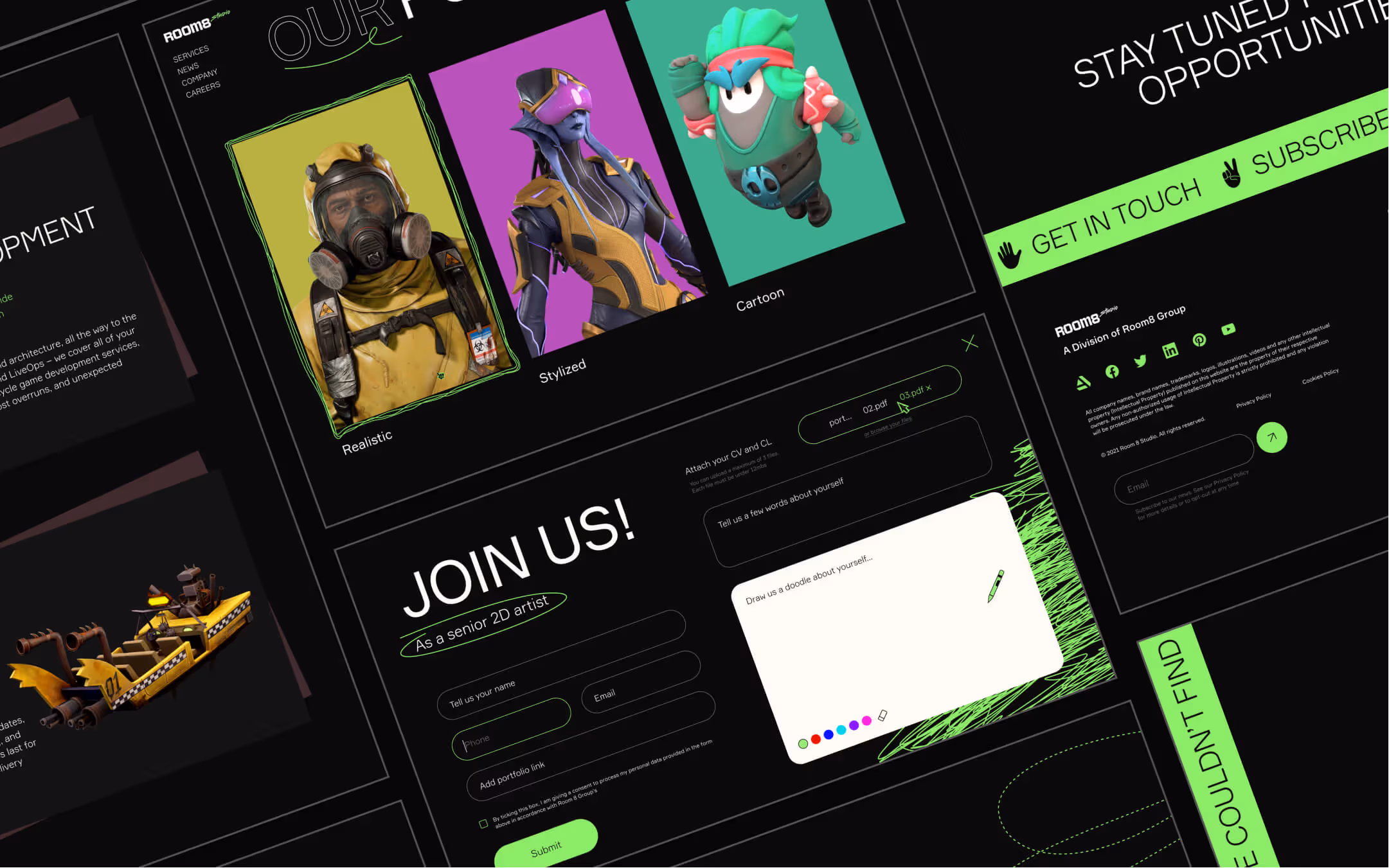 Web design and development for gamedev company