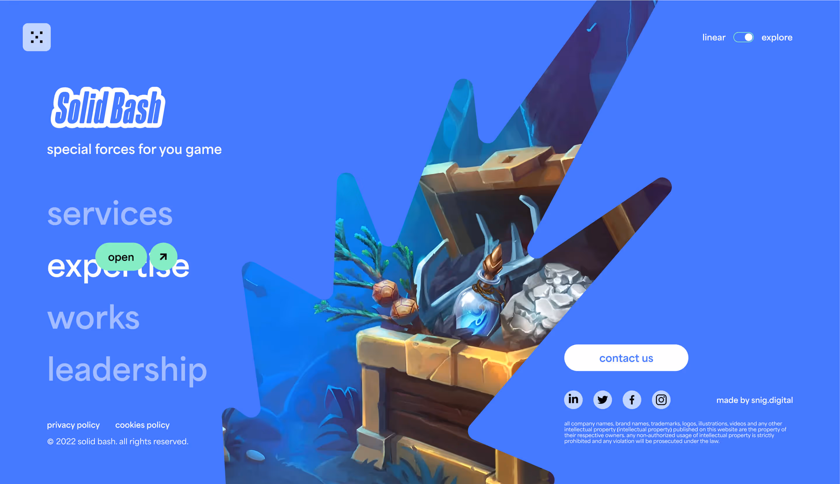  web design and development for gamedev Solid Bash