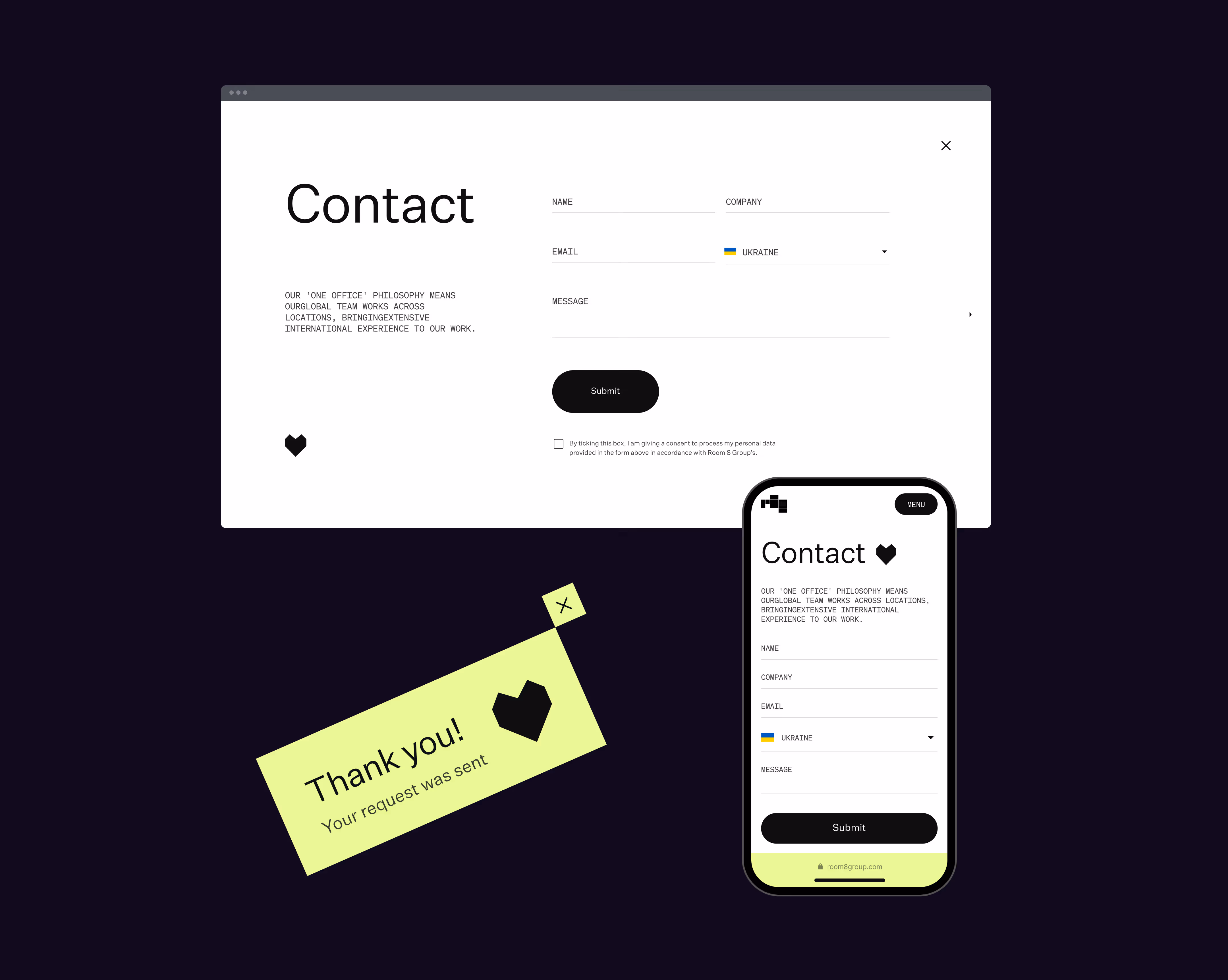  web design and development for gamedev Room 8 Group
