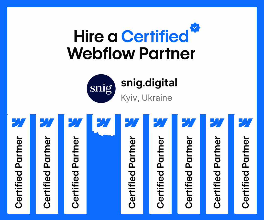 snig webflow certified partner