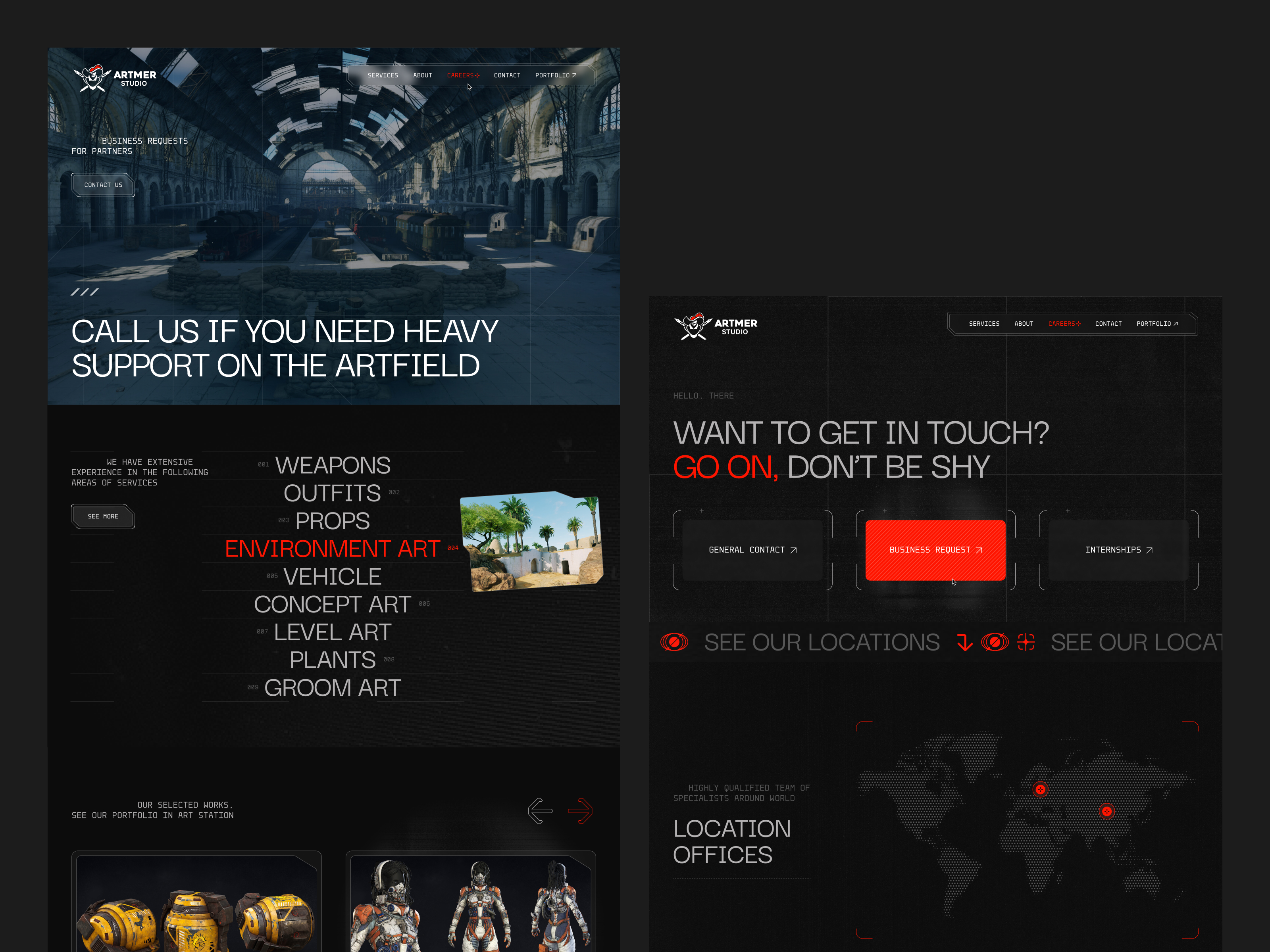 Web design and development for gamedev company