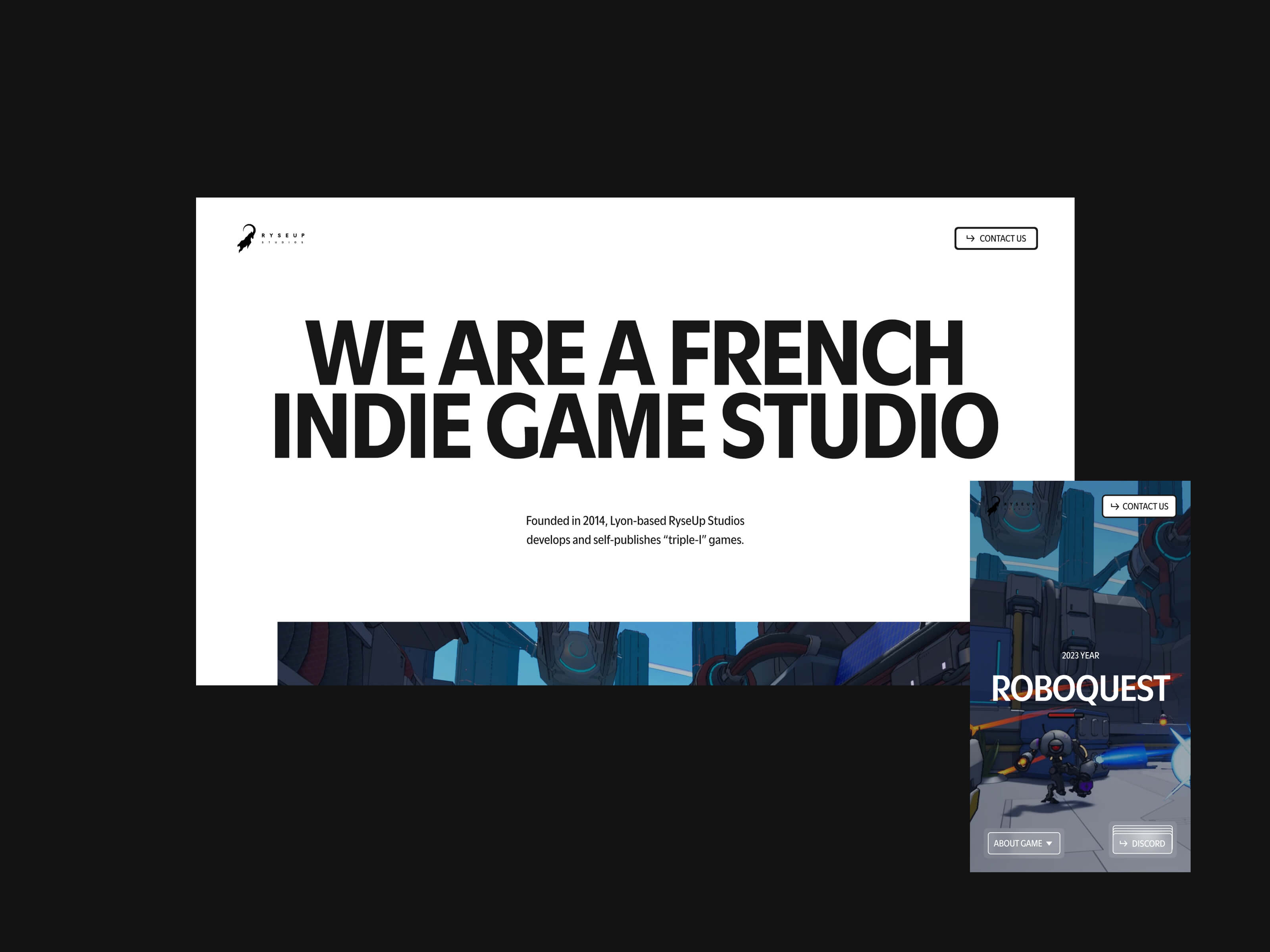 Web design and development for gamedev company