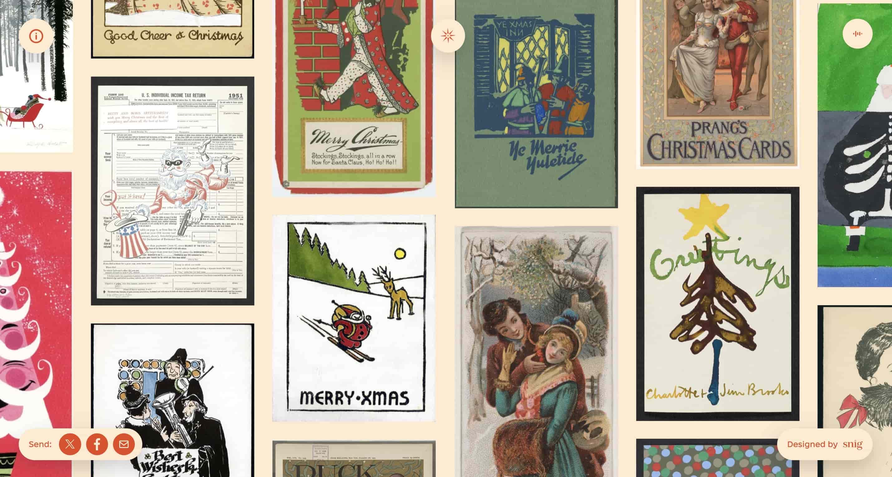 Retro Christmas Cards: North American Vintage Collection