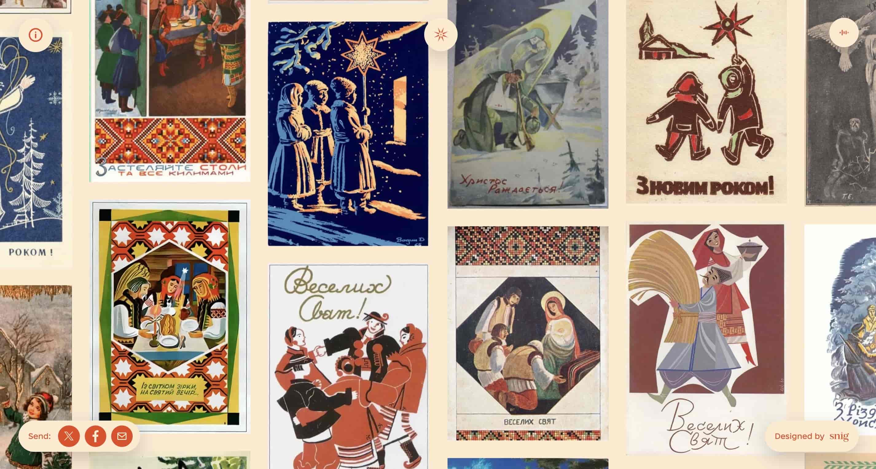 Retro Christmas Cards: Ukrainian Vintage Collection